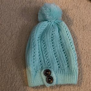 Green beanie hat